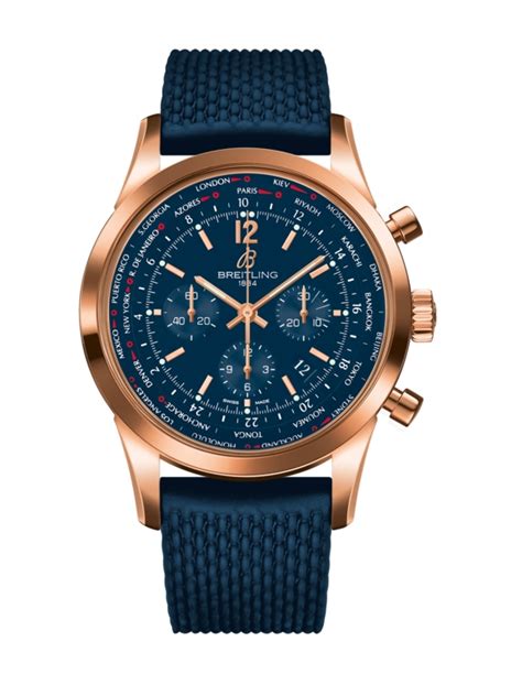 breitling transocean chronograph unitime pilot leather